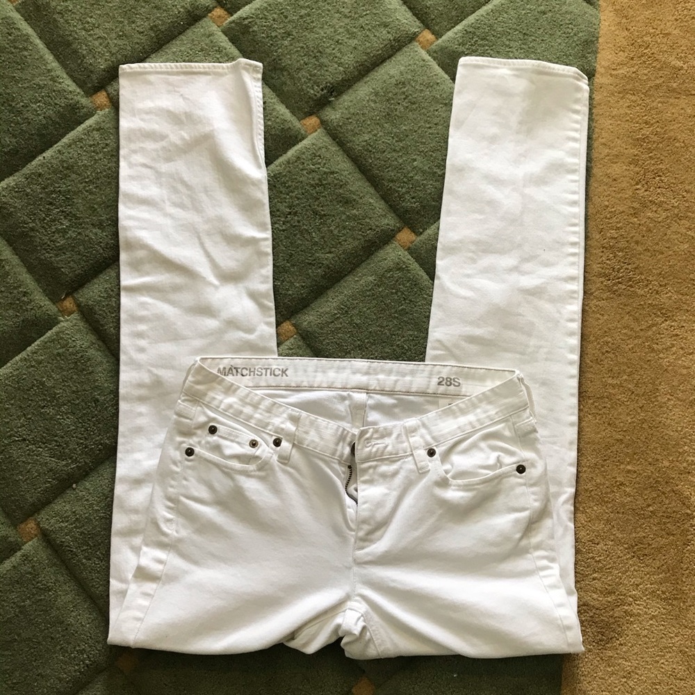 J. Crew White Matchstick Jeans